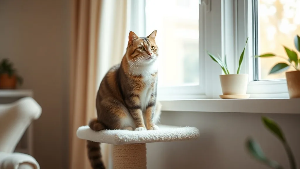 24. Low entry cat trees for seniors who still want height